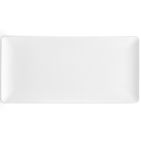Gio rektangulært serveringsfat 32 cm hvit
