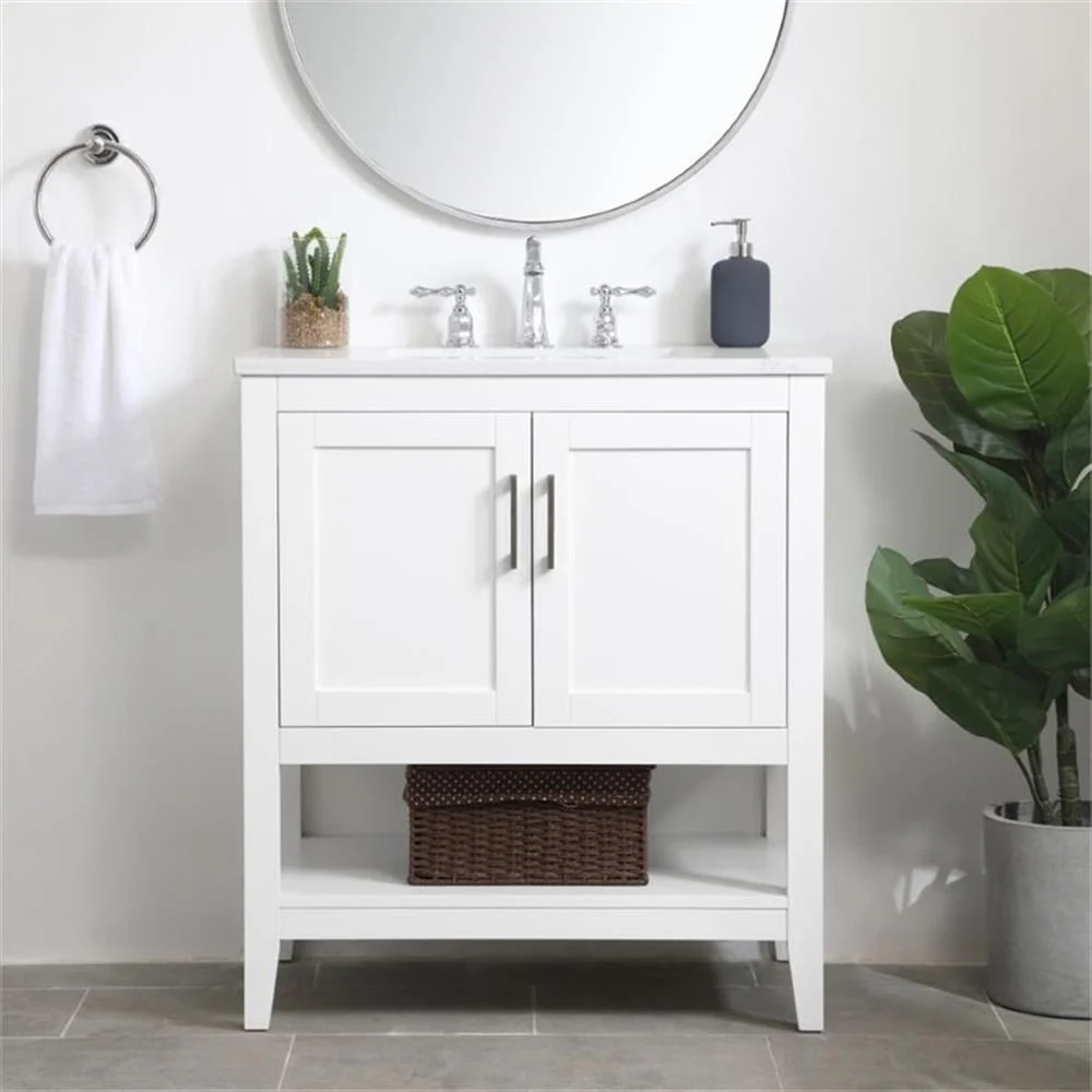 30 inch Single Bathroom Vanity in White(White) - Image 10