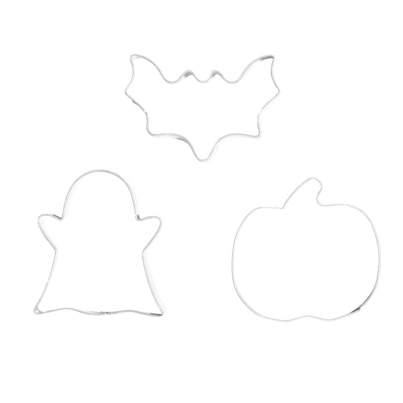 Lot de 3 moules à cookie en inox Ø6cm