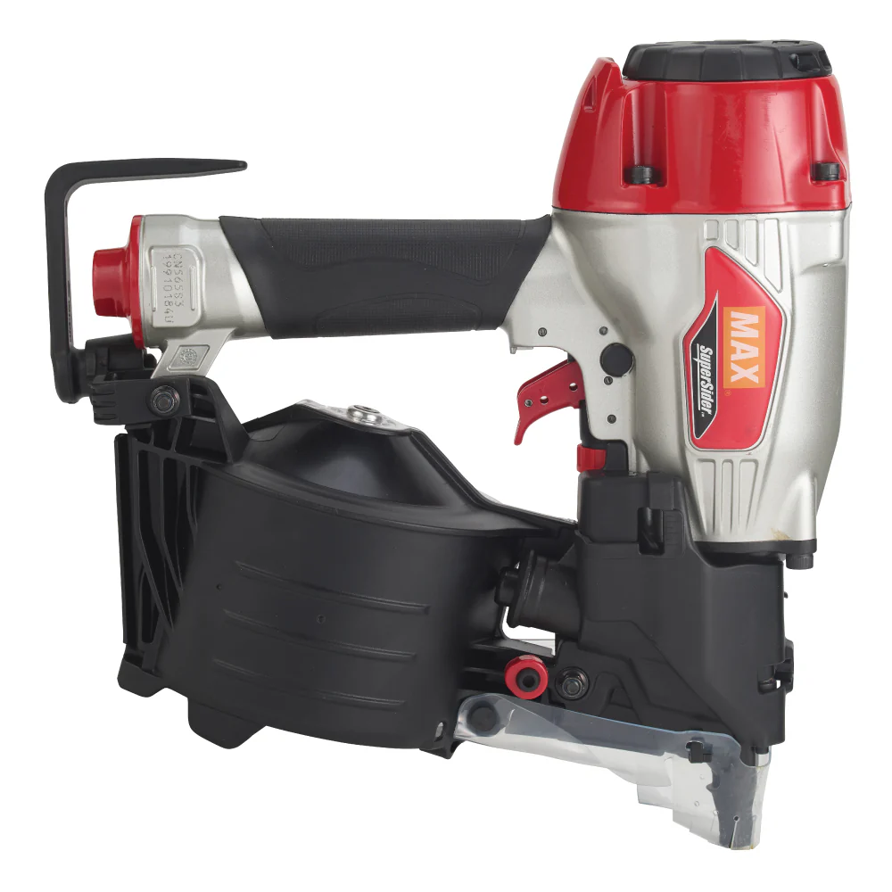 MAX CN565S3 SuperSider Pneumatic Siding Coil Nailer (1-1/4 in. to 2-1/2 in., 15°)