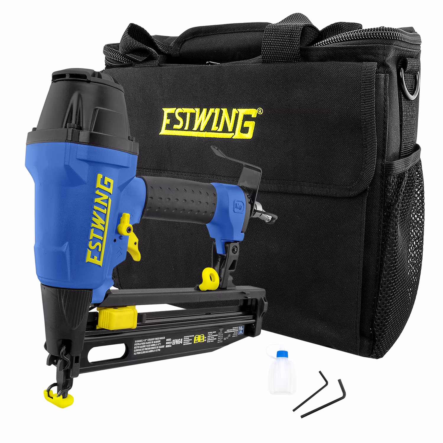 Estwing EFN64 Pneumatic 16-Gauge 2-1/2 Straight Finish Nailer with Bag