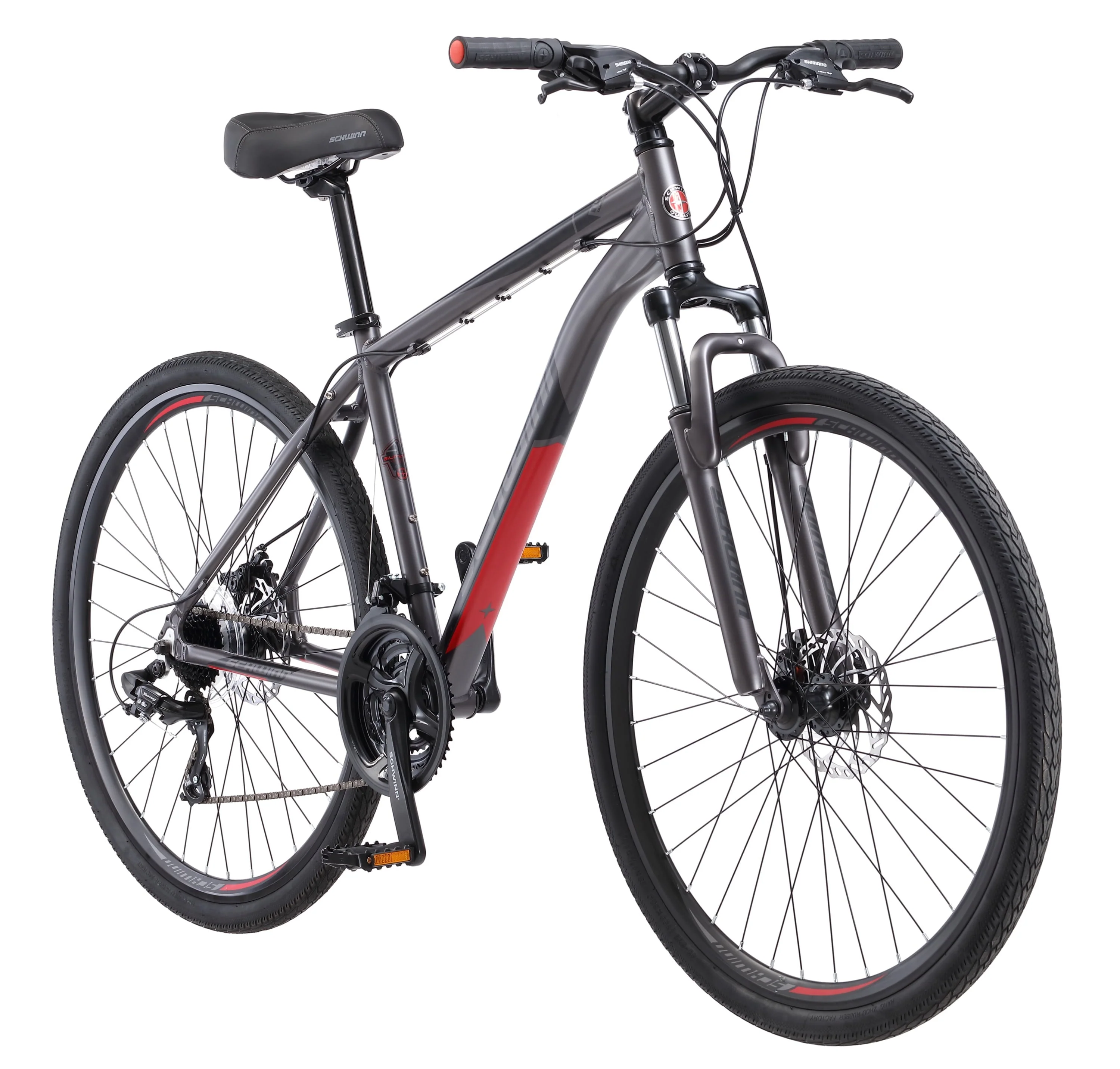 DSB Hybrid Bike, 700c Wheels, 21 Speeds, Mens Frame, Grey