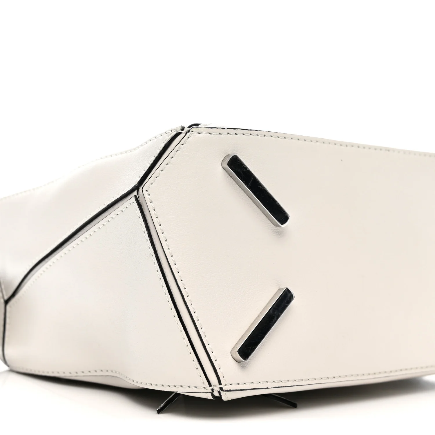 Calfskin Small Puzzle Bag White