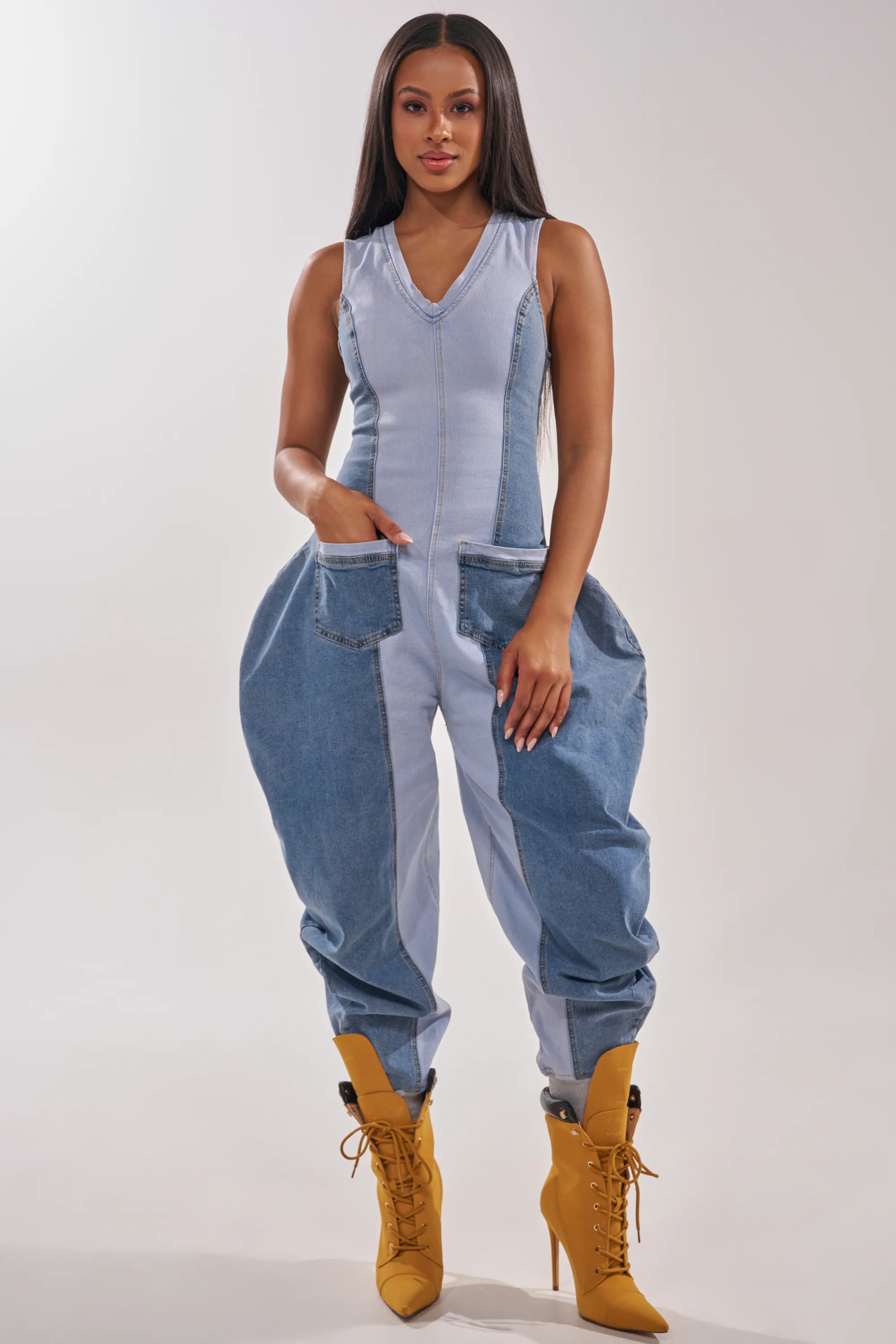 TALK OF THE STREET DENIM JUMPSUIT - Akira Store