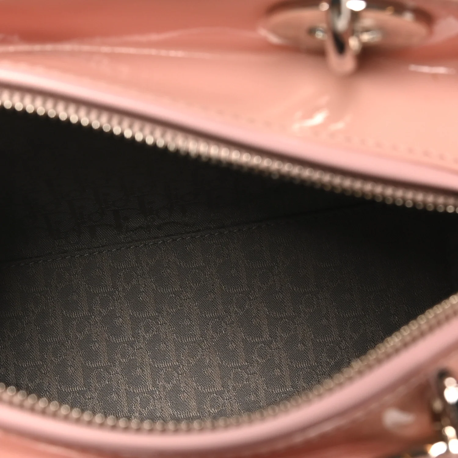 Patent Cannage Medium Lady Dior Light Pink