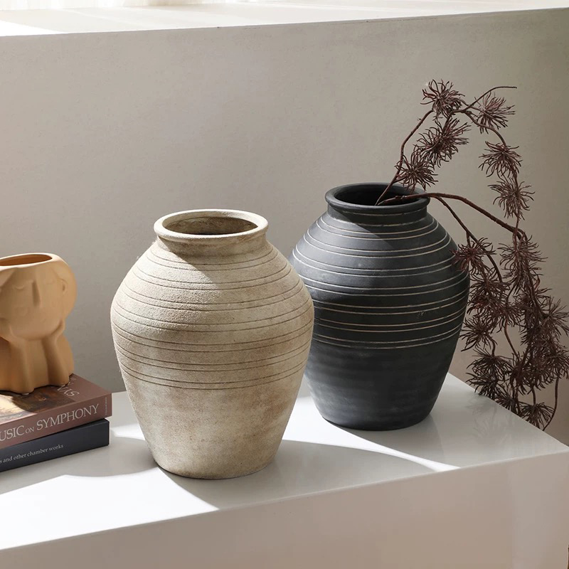 Minimalism Style Home Decor Ceramic Vase Table Centerpieces Ornament Craft Terracotta Flower Vases