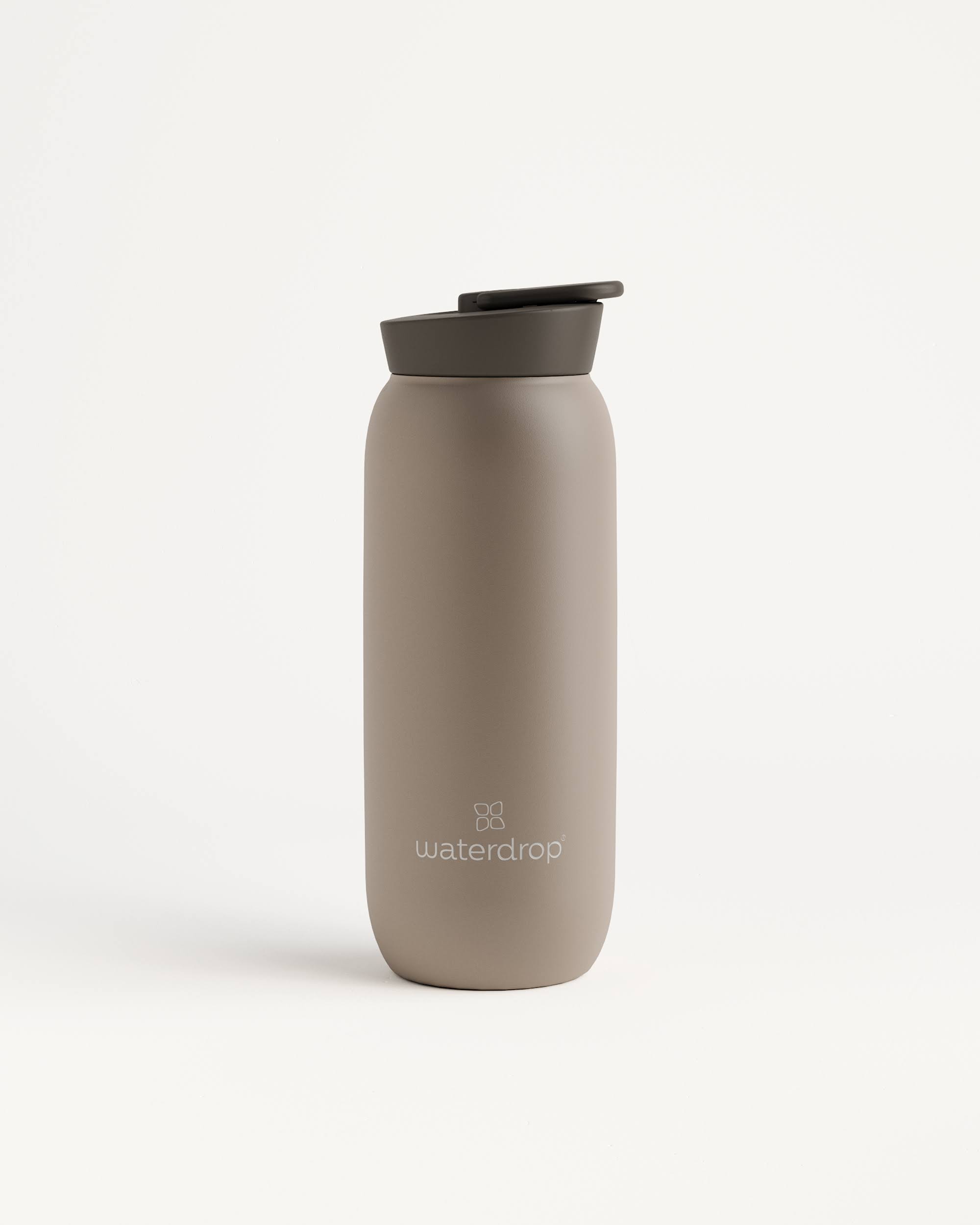 Waterdrop All-Purpose Thermo �{ Tumbler Lid �{ 20 oz �{ Vacuum Insulated, Double-Walled Stainless Steel Bottle �{ Taupe Matt