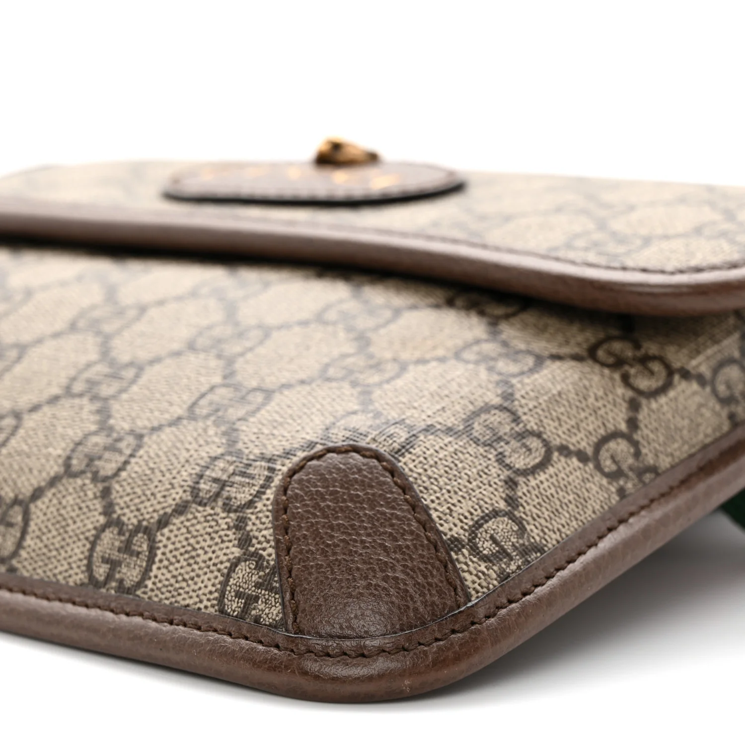 GG Supreme Monogram Neo Vintage Web Belt Bag Brown