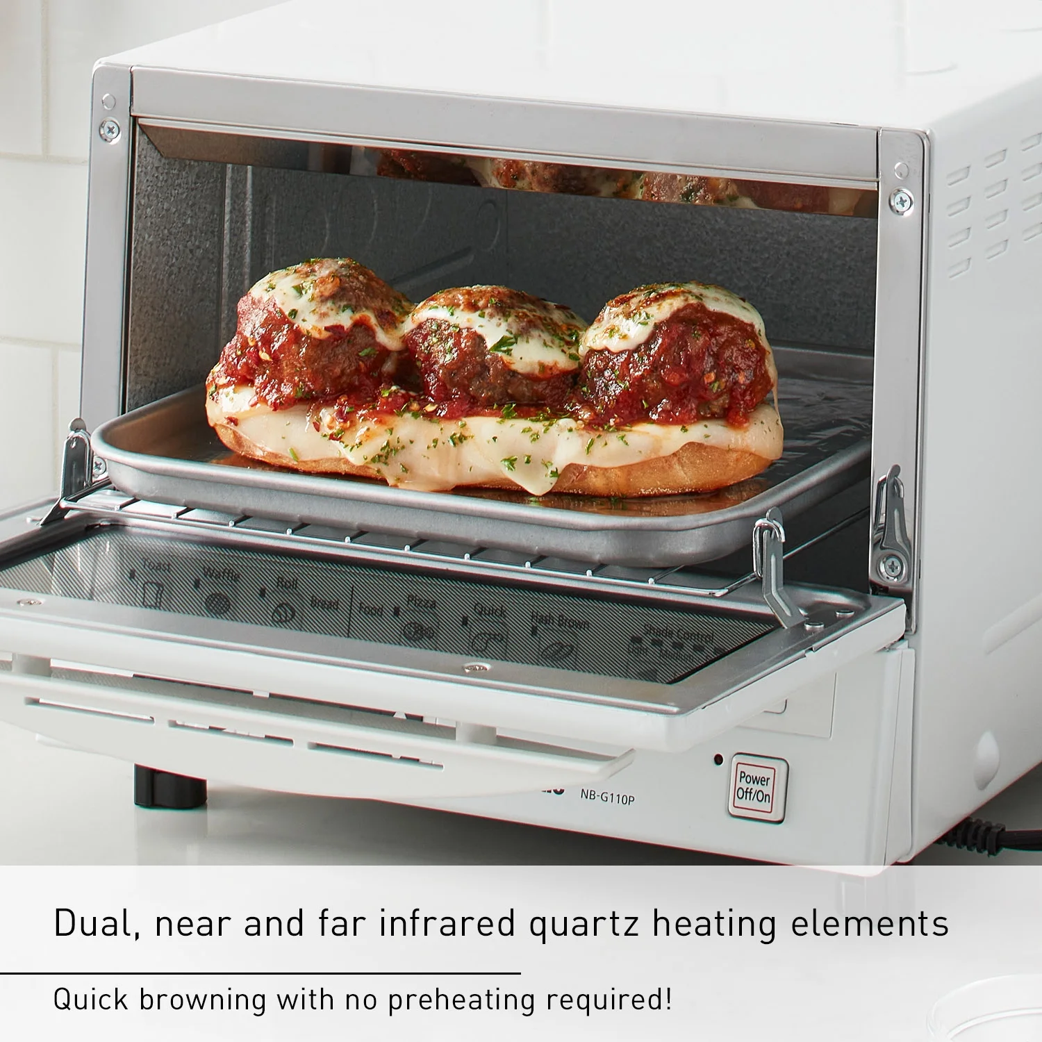 FlashXpress 1300 W 4-Slice Countertop Toaster Oven(White) - Image 9