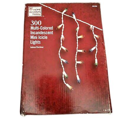 Home Accents Holiday 300-Light Mini Multi Color Icicle Lights