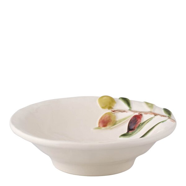 Olival skål lav 12,5 cm oliven hvit