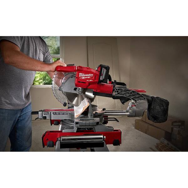 M18 FUEL 18V Lithium Ion Brushless Cordless 10 in Dual Bevel Sliding Compound Miter Saw with Stand (Tool Only) Image 10