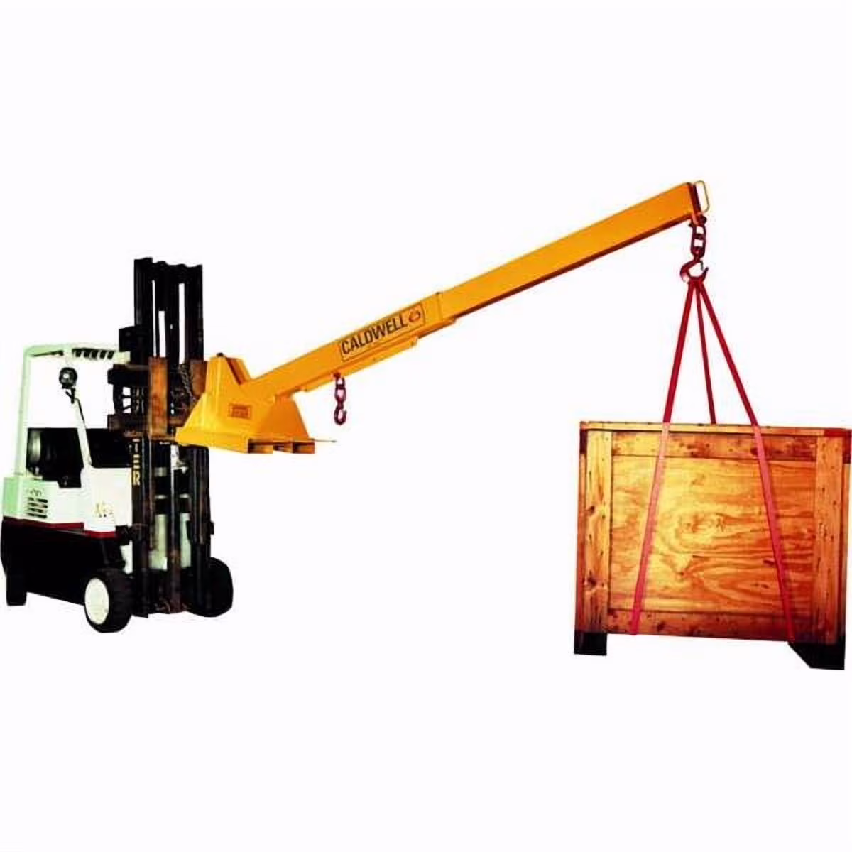 Caldwell Pivoting Forklift Boom,4,000 lb,Yellow PB-40