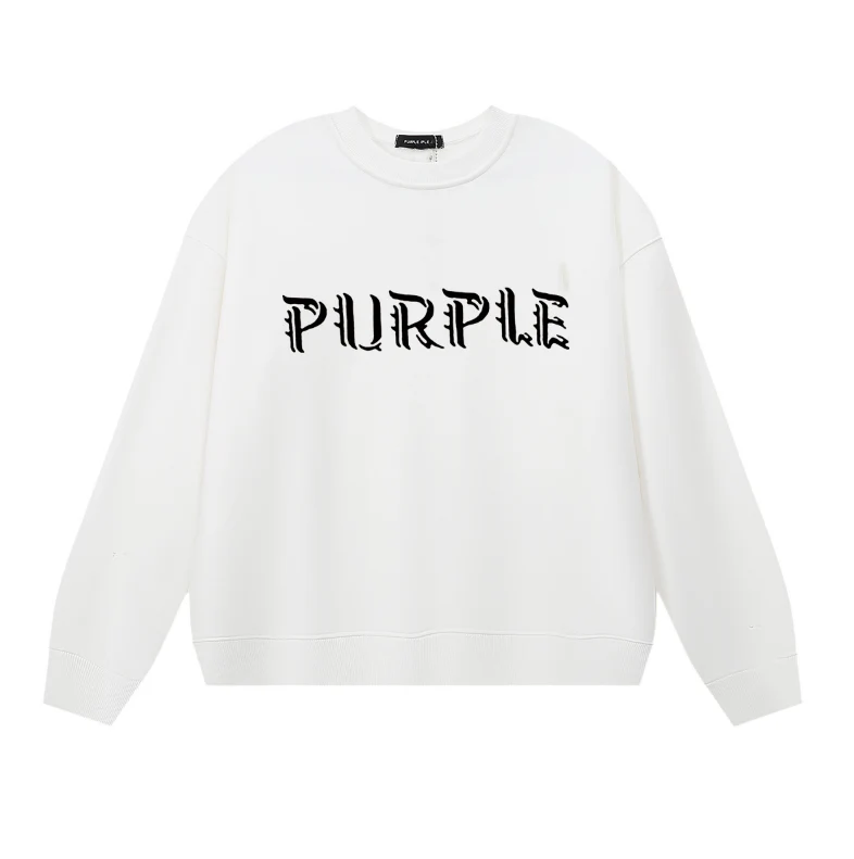 Purple Men's Long-Sleeve T-shirt Sweatshirt 1147