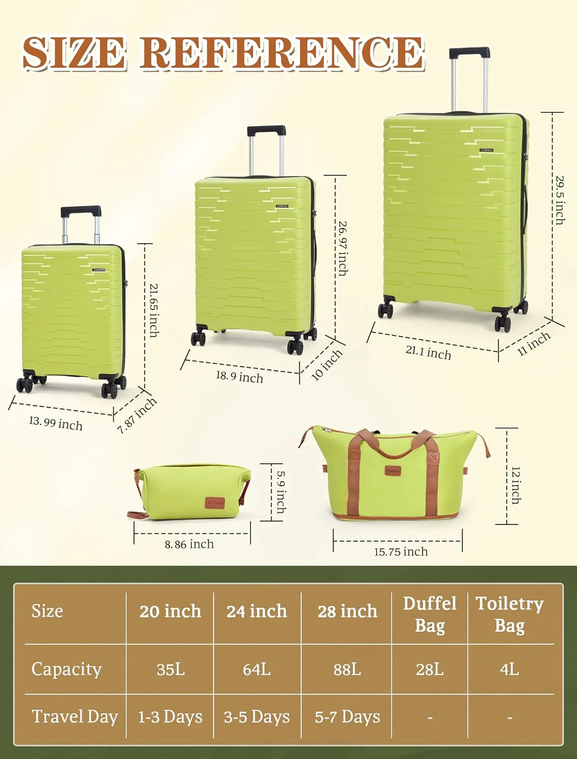 Ensemble de 5 valises à roulettes, valise rigide en ABS avec roulettes multidirectionnelles
