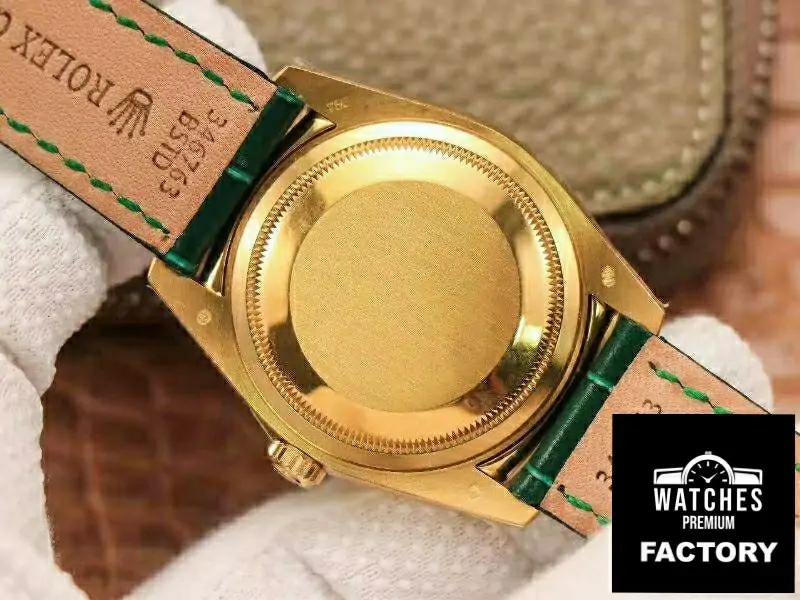 Rolex Day-Date 36mm Green Enamel Diamond Gypsophila Gold dial watch