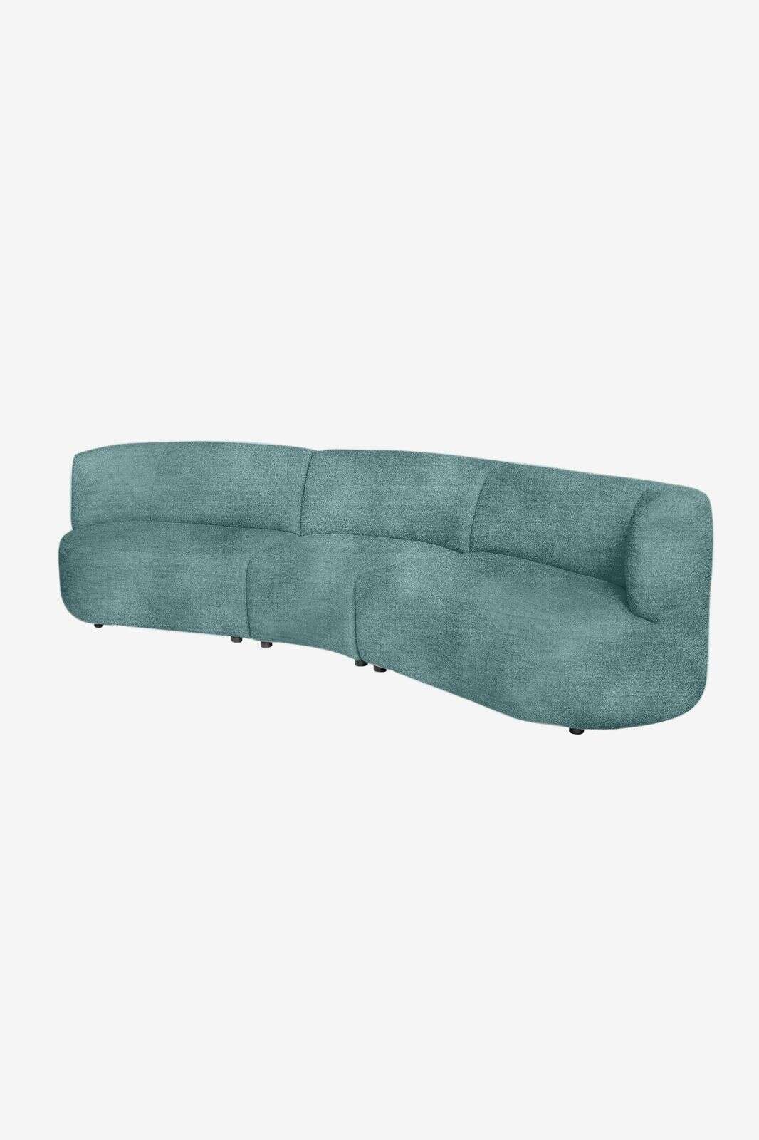 Empress velvet 3.5-zits bank Juke grijsblauw