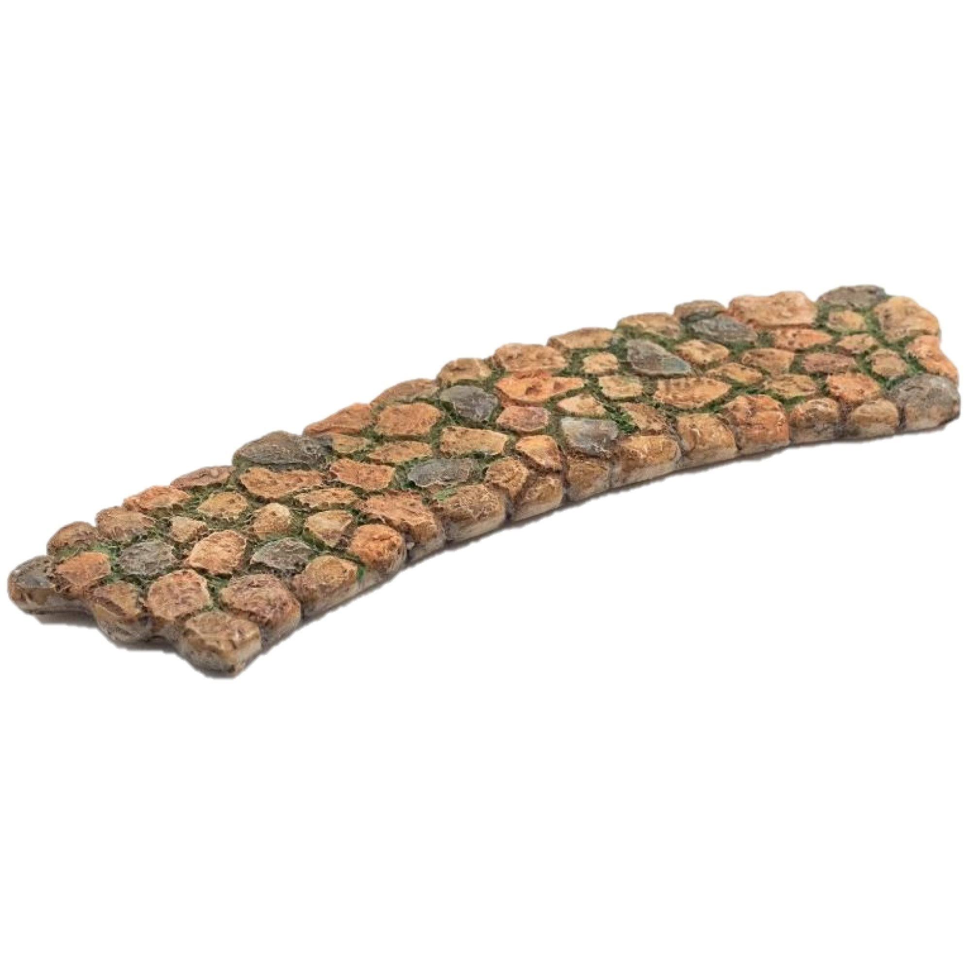 Marshall Home Fairy Garden - Cobblestone Curved Path - Miniature, White
