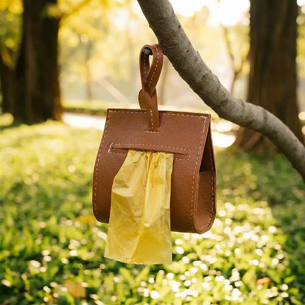 PU Leather Dog Poop Bag Dispenser
