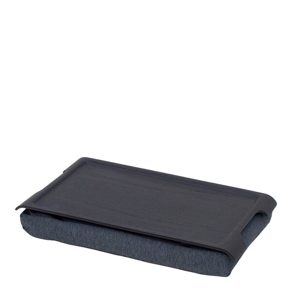 Laptray knebrett anti-slip 43x23 cm svart/grå