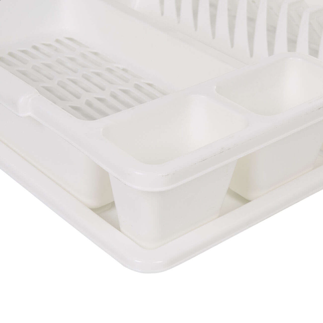 Égouttoir avec plateau blanc