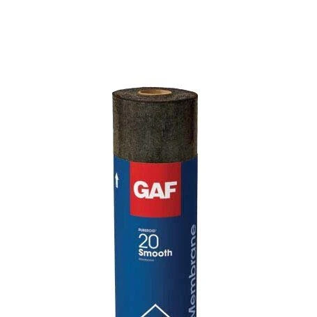 GAF RUBEROID® 20 Smooth SBS Modified Bitumen Membrane Roll, 1.5 Square (161.5 sq ft), 90 mil