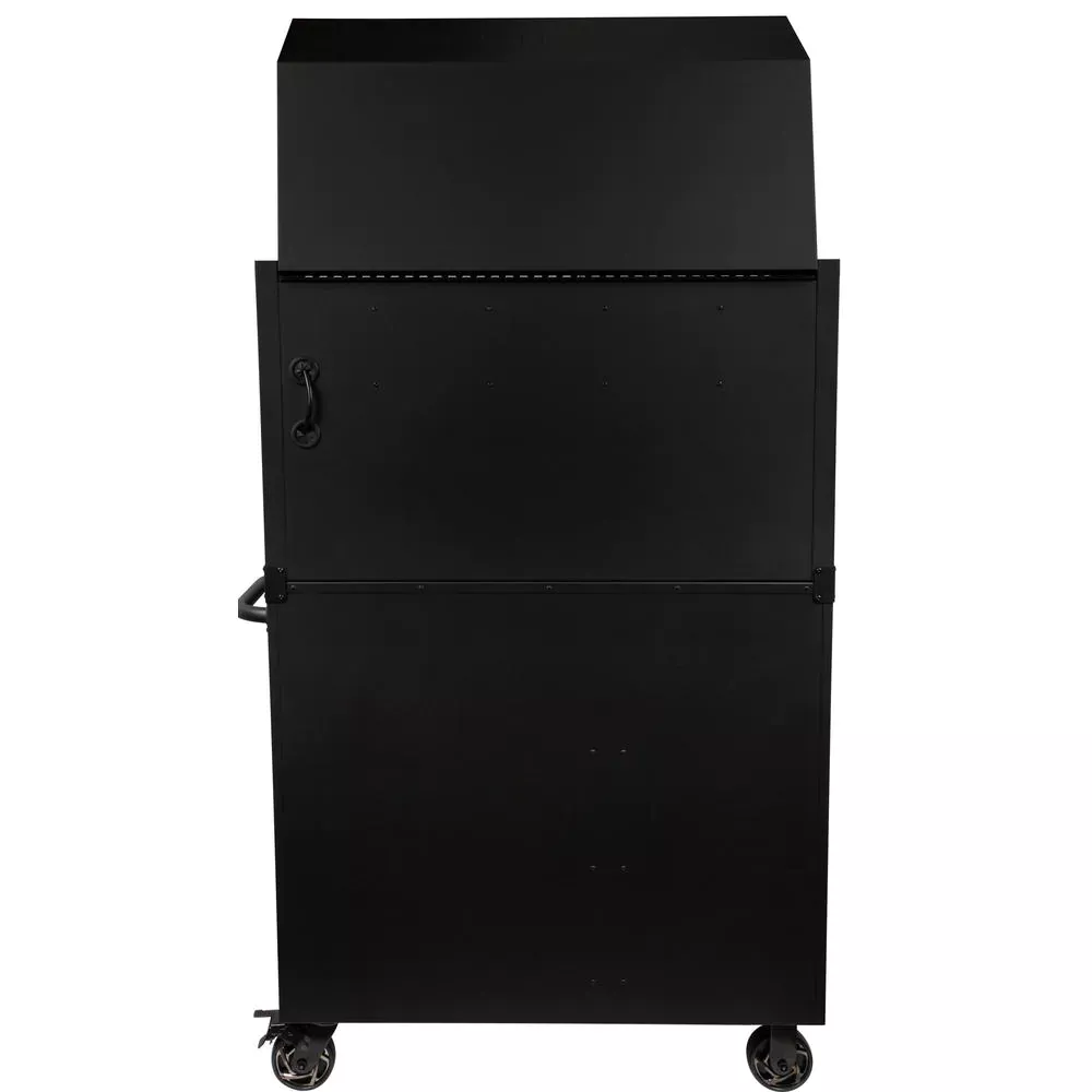 Coffre à outils et armoire combinés, usage professionnel, 15 tiroirs, noir mat, 104 cm L x 55 cm P
