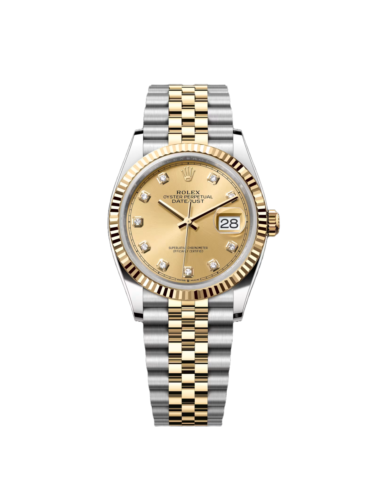 【Super Clone】RLX  Datejust 36mm 126233 Champagne Dial Jubilee Bracelet Watch