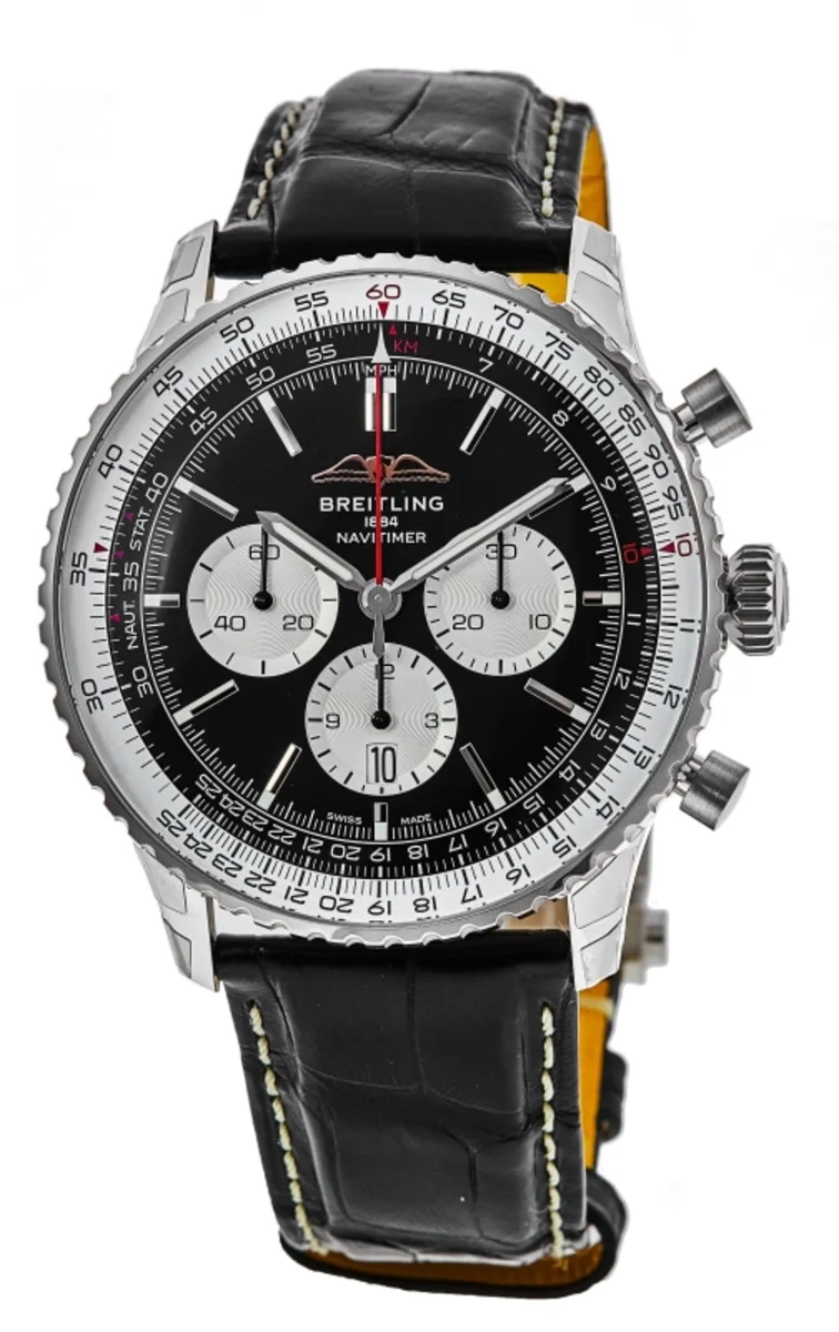 [Super Clone]Breitling AB0137211B1P1 Navitimer B01 Black Dial - Νew
