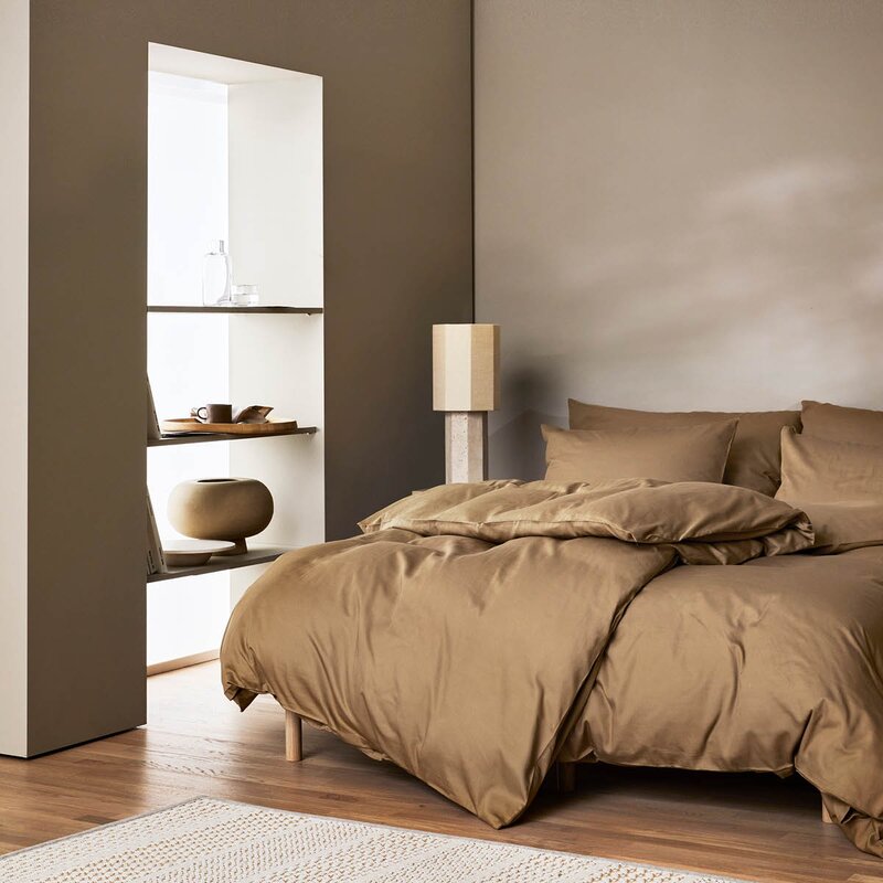 Harmoni sengetøy 140x200 cm gyllen beige