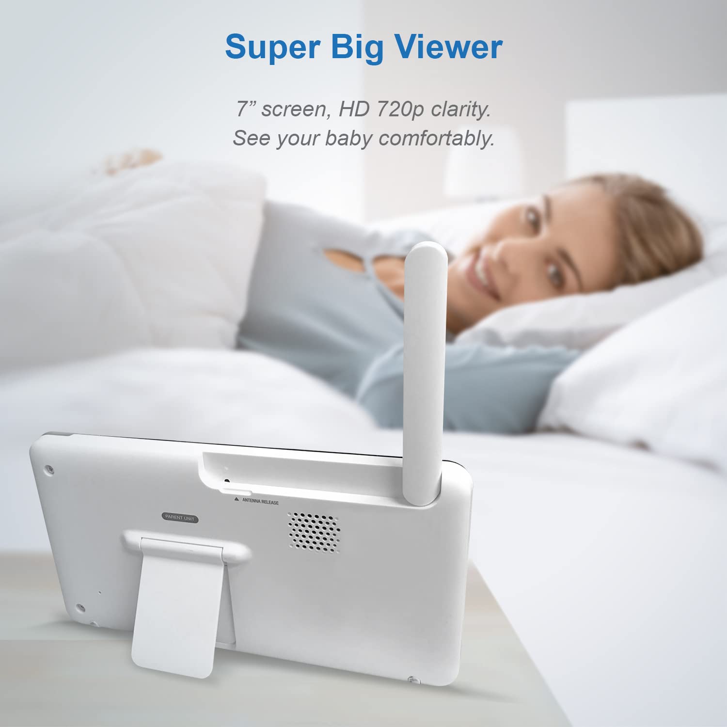 VTech RM7764-2HD Smart WiFi Baby Monitor with 2 Cameras  1080p HD Video  360° Pan & Tilt  10x Zoom  7