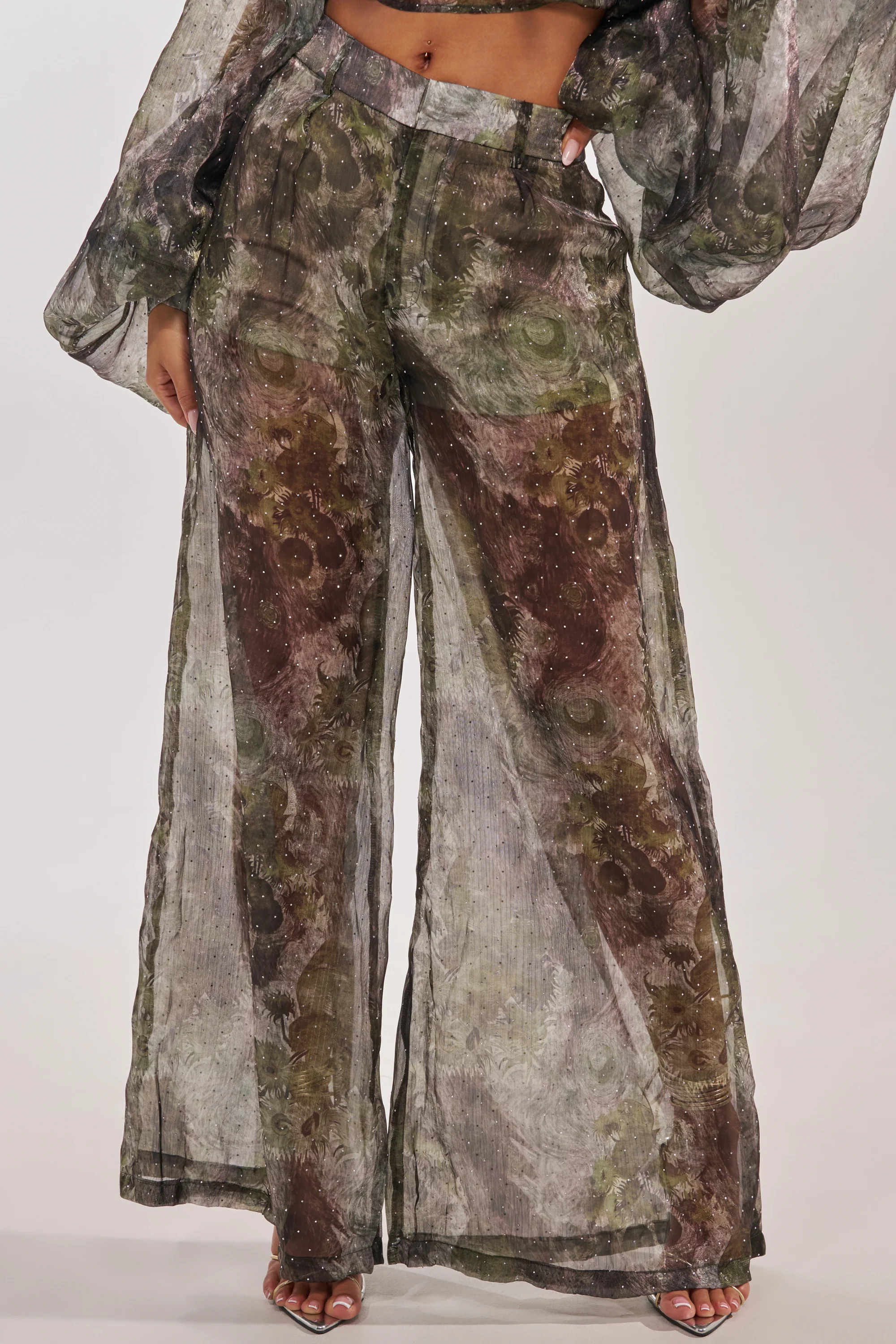 MYSTIQUE FLORAL CHIFFON PANT - Akira Store