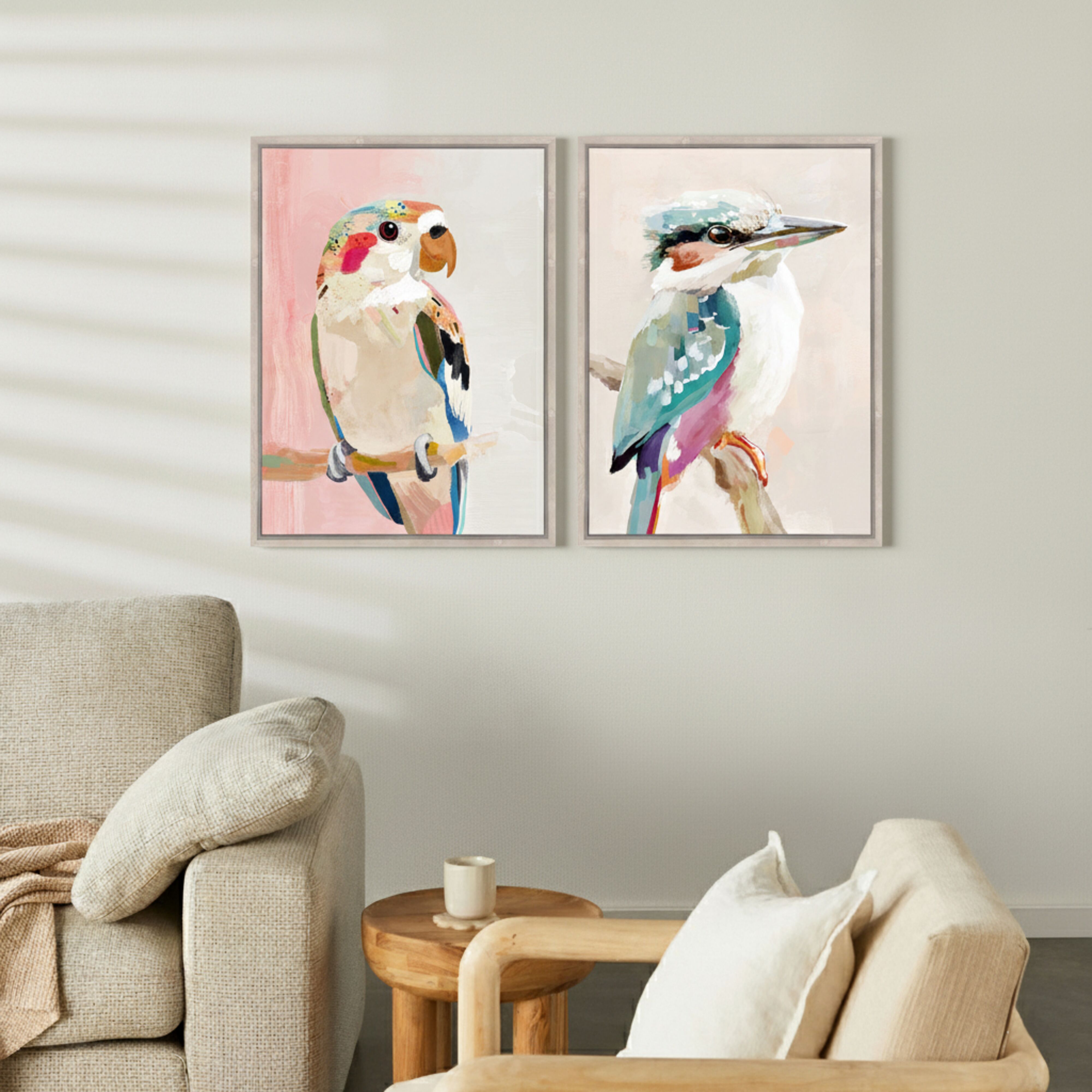 Bushland Chorus Textured Framed Print Duo 90X60cm
