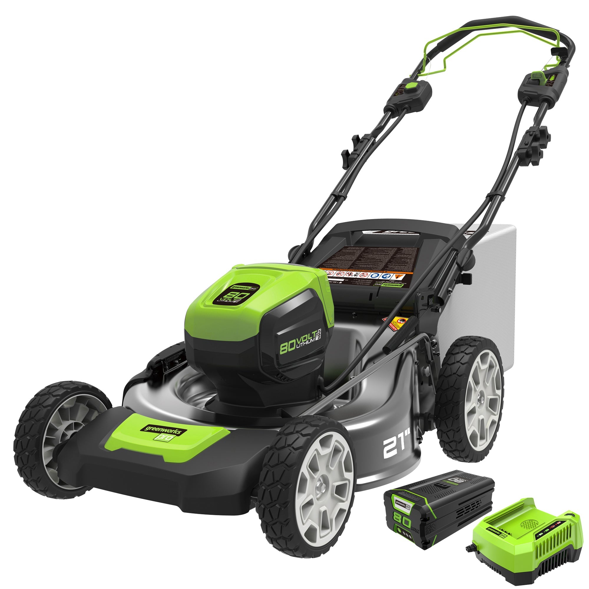 Tondeuse à gazon sans fil 80 V, autotractée et sans balais de 53 cm (21 po) | Greenworks