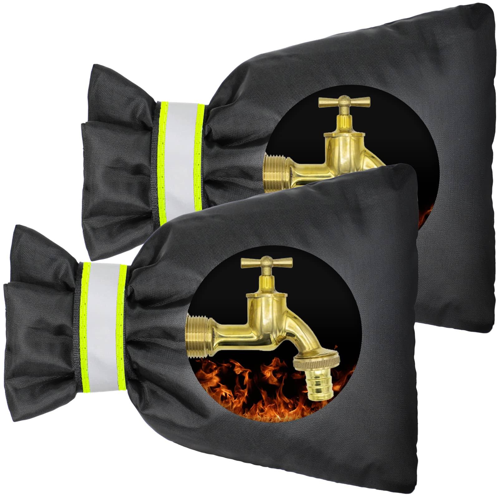 Delux Outdoor Faucet Covers for Winter, Outside Garden Faucet Socks for Freeze Protection, Reusable Waterproof Insulated Spigot Cover(Thicker)