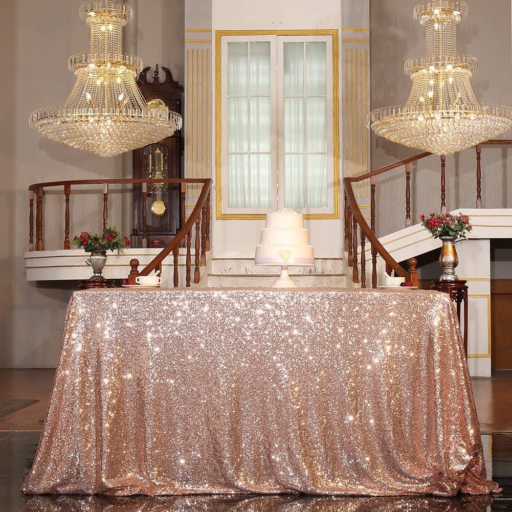 PartyDelight Sequin Tablecloth Sequin Table Overlay Square 50