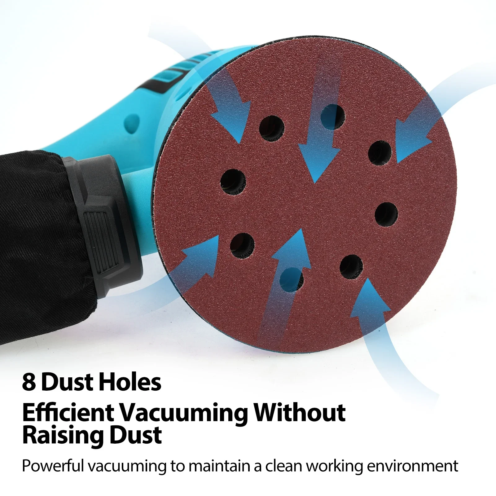 Sanding machine,Orbital Sander 5pcs Sandpapers And With 6 Variable 300w 13000rpm Orbital Sandpapers And And Speeds Palm Sander Variable Speeds Palm Sander With 6 Variable Speeds  Plug
