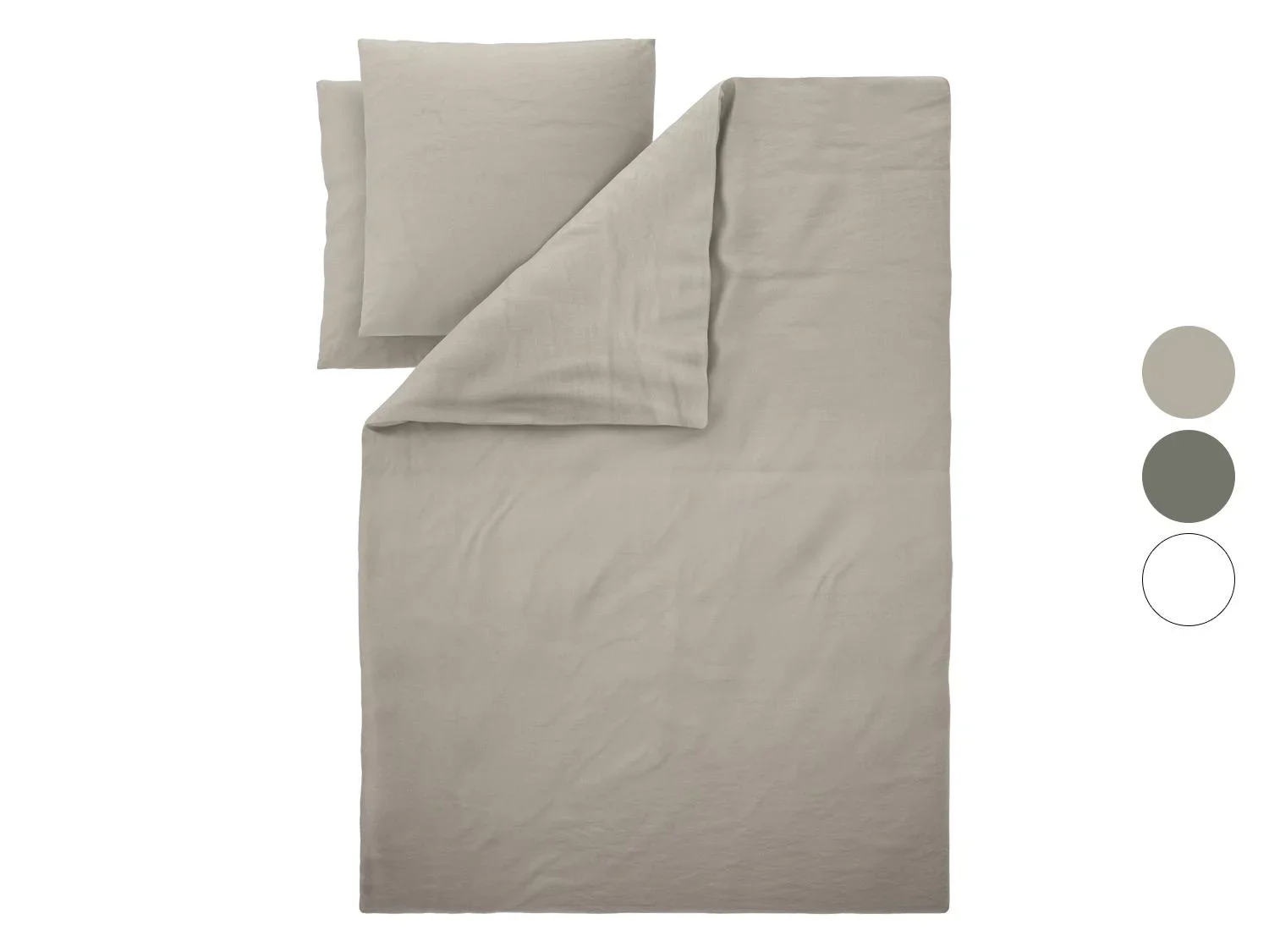 LIVARNO Parure de lit en coton et lin, 260 x 240 cm