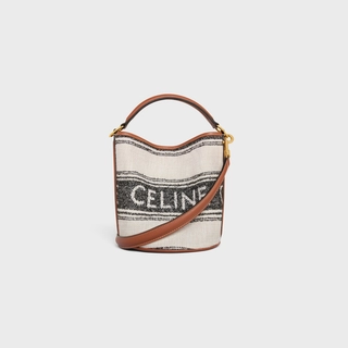 TEEN BUCKET 16 IN STRIPED TEXTILE WITH CE JACQUARD WHITE / BLACK