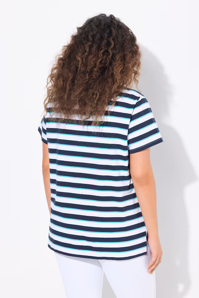 Mix Stripe Short Sleeve Tee