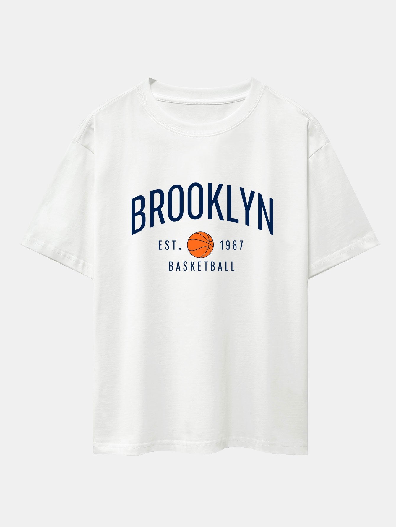 T-shirt oversize à épaules tombantes imprimé basketball Brooklyn