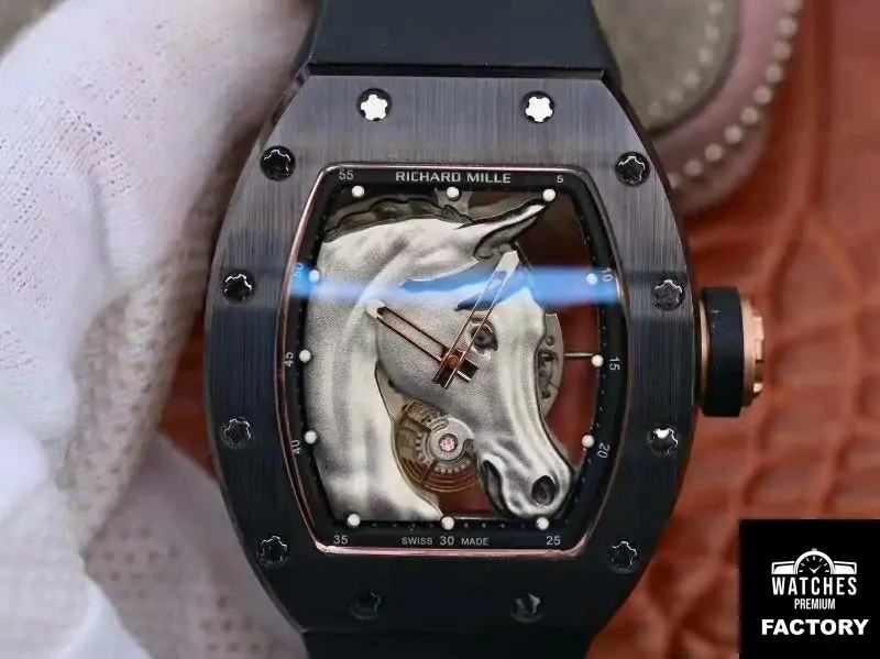 Richard Mille Polo Club Saint Tropez RM52-02 KV Factory White Horse Head Skeleton Dial