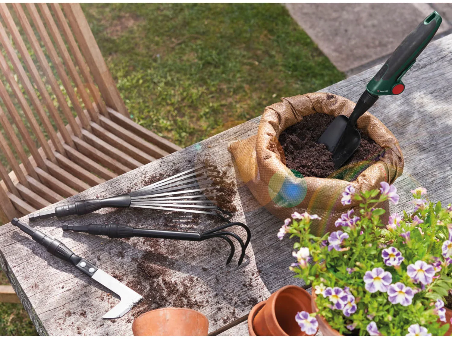 PARKSIDE Kit d'outils de jardin, 5 pices