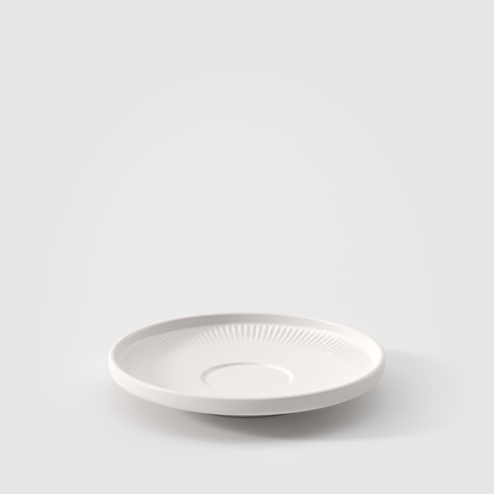 Afina Coffee cup saucer - White, 5.6'', Premium Porcelain
