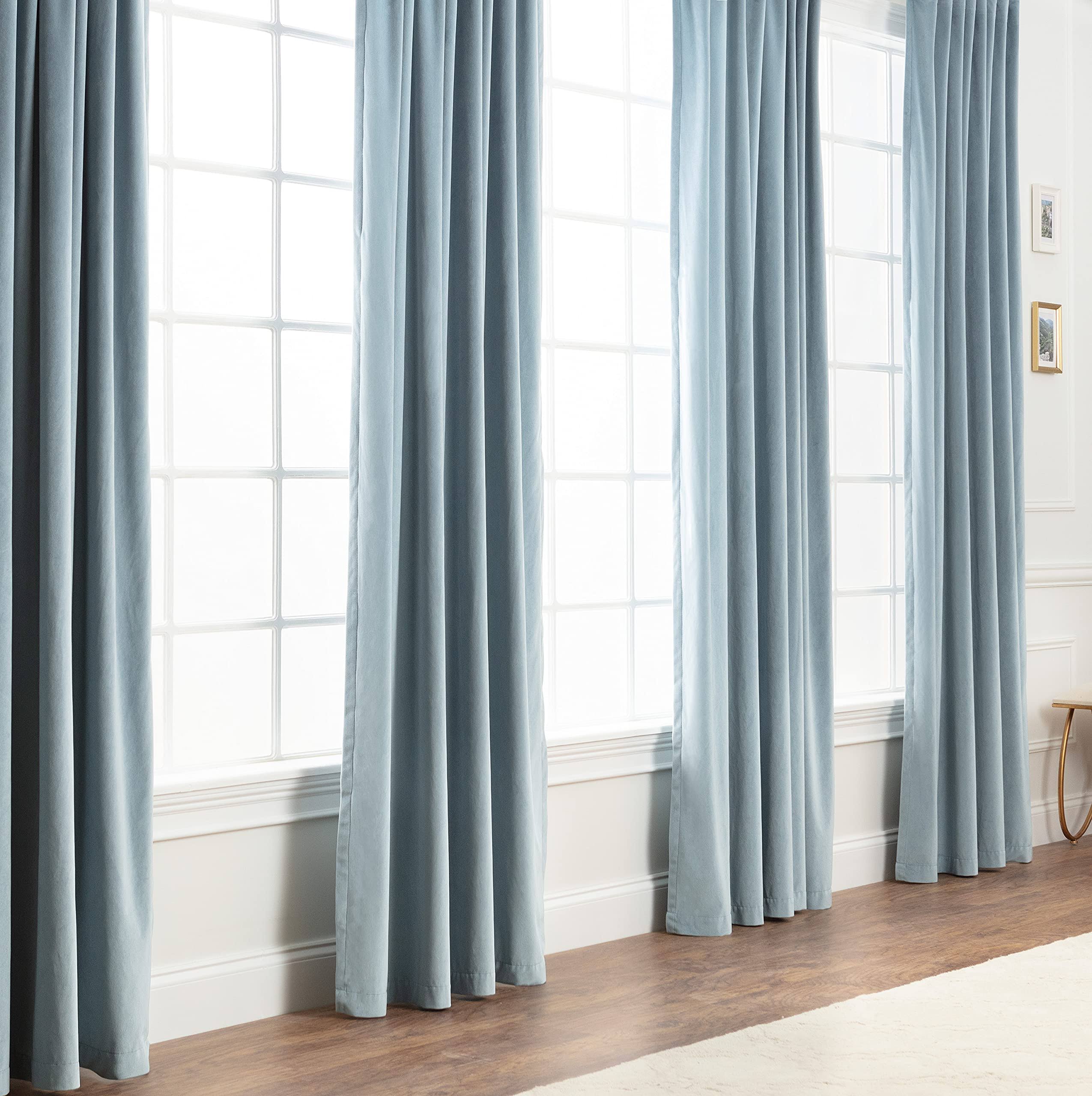Chanasya Premium Solid Velvet Curtains - Classy and Solid Drapes for Living Room or Bedroom - 52