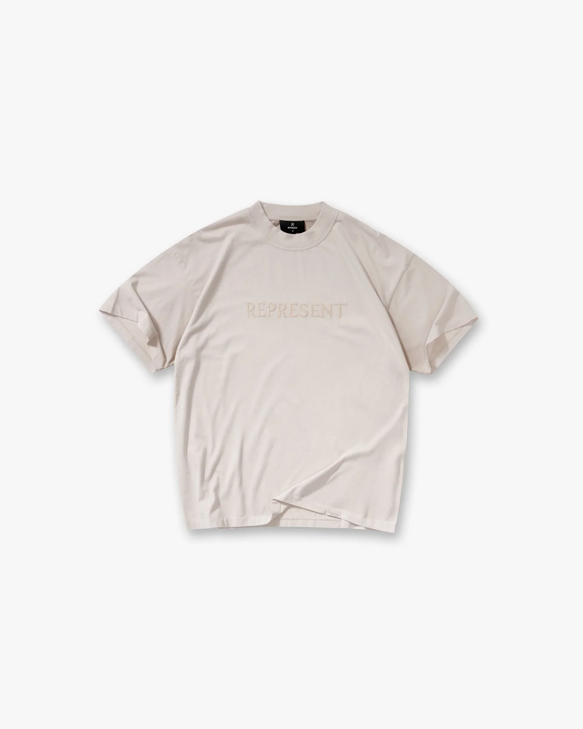 Embroidered Serif Logo T-Shirt - Concrete