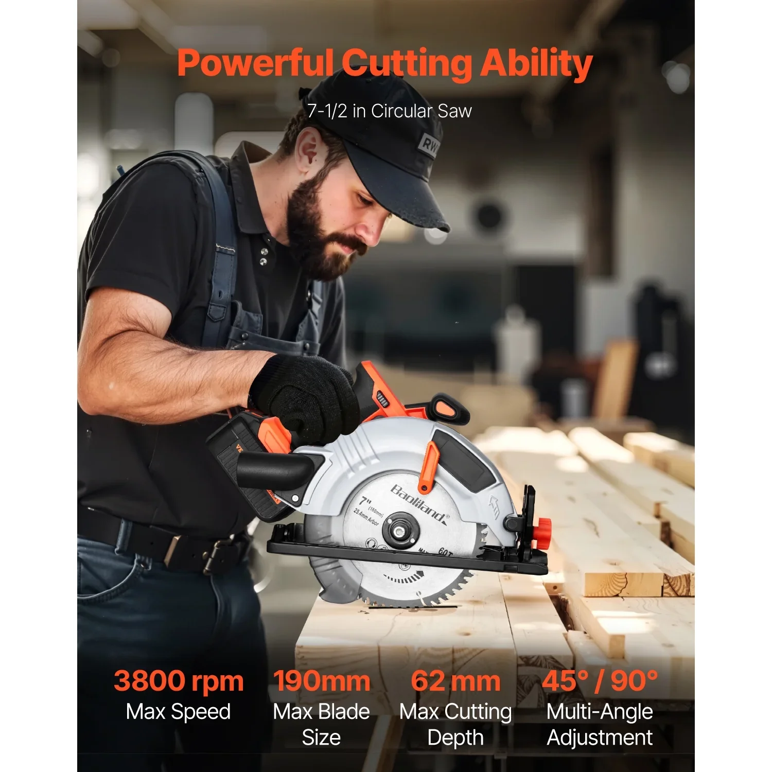 KFFKFF  Equipment Set, 20V Brushless 5-Piece Set, Wireless Power Equipment Set, Wireless Drill and Impact Driver, inclusive of 4.0 Ah Batteries, Charging Device, Reciprocal Saw, Round Saw