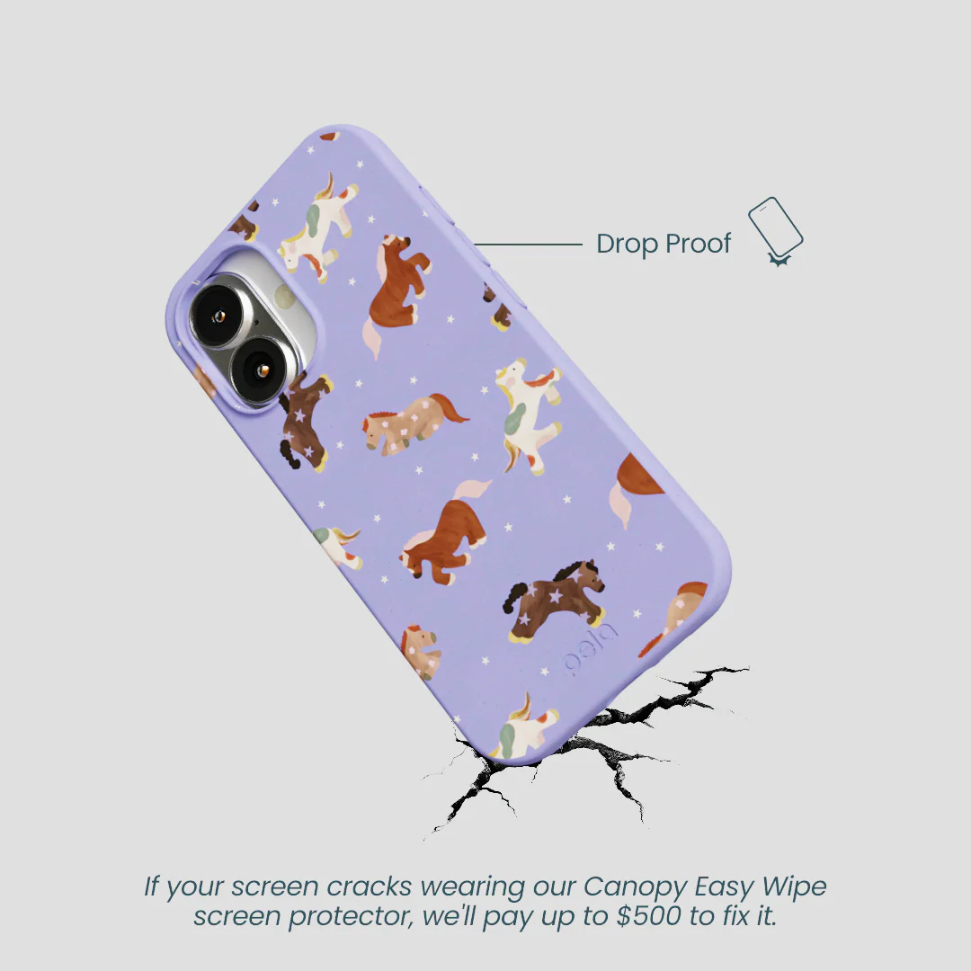 Lavender Pastel Ponies iPhone 16 Case