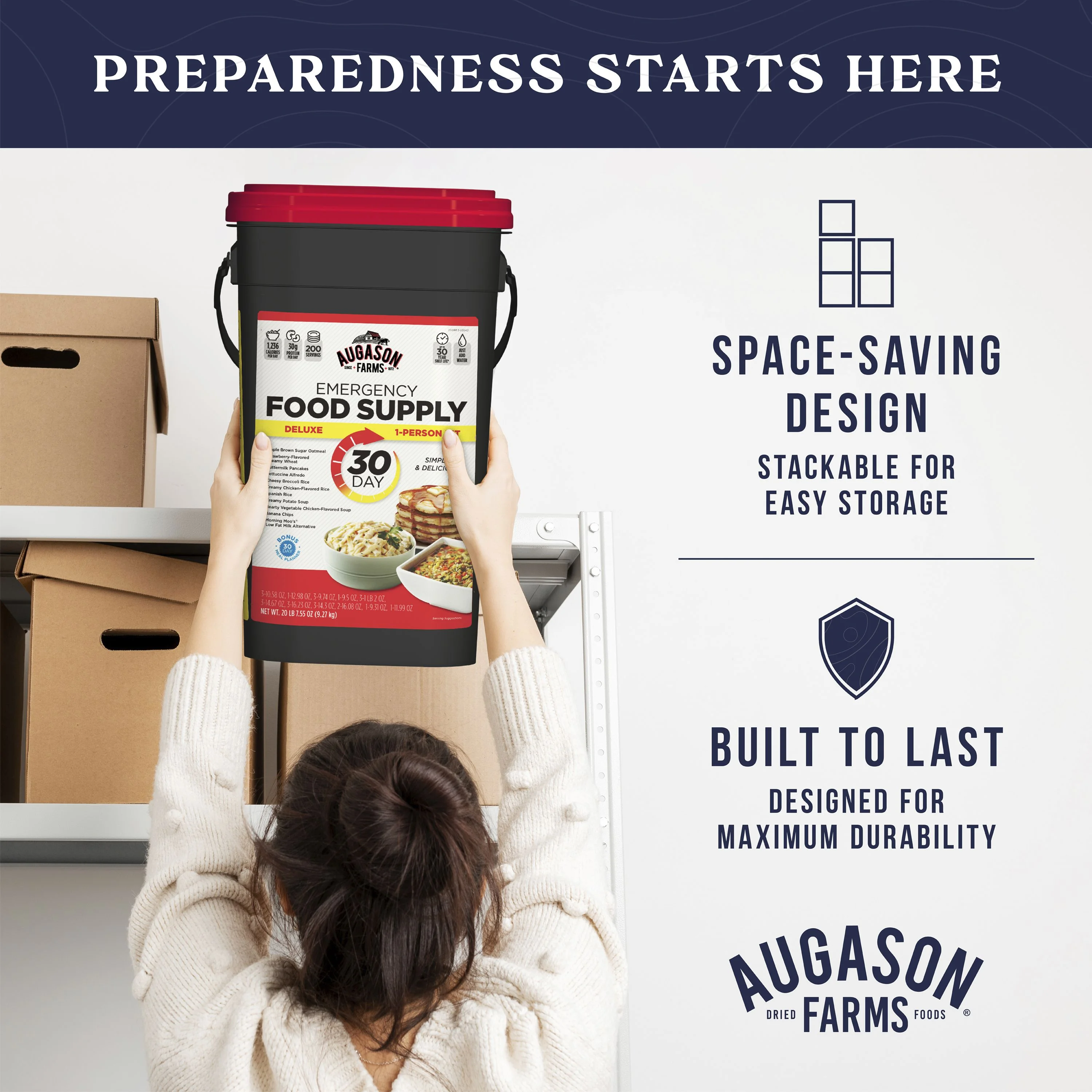Deluxe 30-Day Emergency Food Supply, 20 lb 7.55 oz(Single) - Image 6