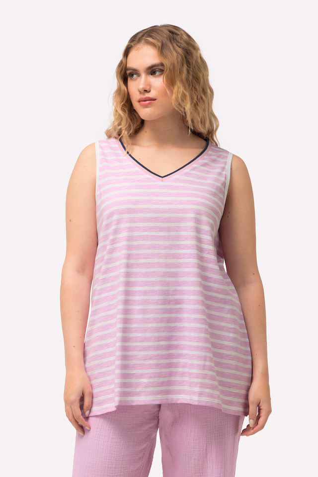 Striped V-Neck Tank Top